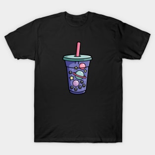 Kawaii Bubble Tea in Space T-Shirt